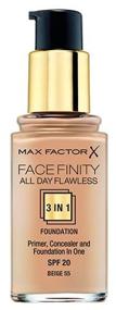 img 2 attached to 👍 Max Factor Facefinity All Day Flawless 3-in-1 Emulsion Review: 55 Beige Shade, SPF 20, 30 ml - A Comprehensive Analysis