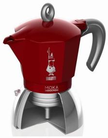 img 4 attached to Geyser coffee maker Bialetti New Moka Induction, 280 ml, red