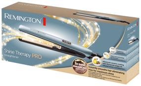 img 3 attached to Remington S9300 Shine 💙 Therapy Pro Blue Hair Straightener