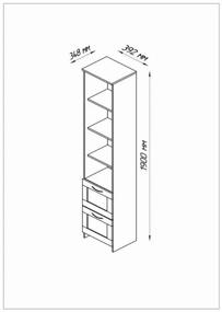 img 1 attached to Bookcase SWEDISH STANDARD Sirius, material: chipboard, WxDxH: 39.2x34.8x190 cm, white