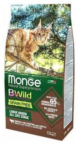 img 2 attached to Dry food for cats Monge BWILD Feed the Instinct for large breeds, grain-free, with buffalo, with potatoes, with lentils 10 kg