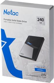 img 4 attached to 240 ГБ Внешний SSD Netac Z7S, USB 3.2 Gen 2 Type-C, черный/серебристый