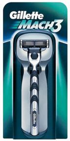 img 4 attached to Gillette Mach3 Men’s Razor, 1 cassette, with 3 blades, stronger than steel, for precise shaving