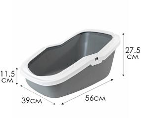 img 3 attached to Toilet tray for cats SAVIC Aseo 56x39x27.5 cm gray 1 pc.