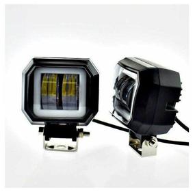img 2 attached to Headlight LED 1pc 12-24V, 70x50 mm fog lamp, 20W, with lens, with DRL, fso flashes
