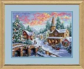 img 1 attached to Dimensions Embroidery kit Holiday Village 41 x 30 cm (08783)