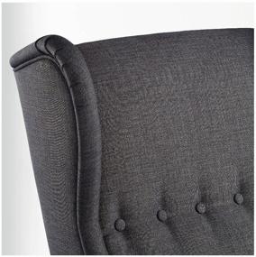 img 4 attached to Armchair IKEA STRANDMON with headrest, 82 x 96 cm, upholstery: textile, color: dark gray
