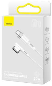 img 1 attached to Baseus Zinc Magnetic Series Type-C to L-shaped Port Cable (CATXC-W02), 2 m, 1 pc, white