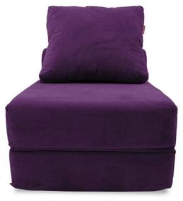 img 2 attached to Compact folding armchair "Velvet Fiolet" with removable covers, PUFF SPB, 40(20)x70x100(200)cm