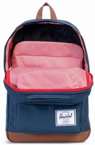 img 1 attached to Herschel Pop Quiz 22 Urban Backpack, Navy/Tan Synthetic Leather