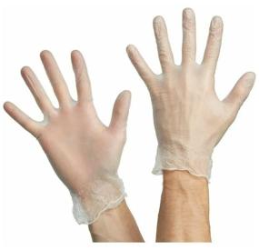 img 3 attached to Disposable gloves, vinyl, 100 pcs, S, transparent