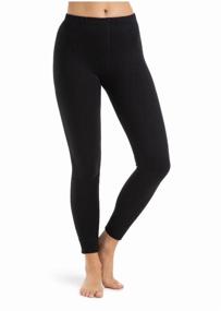 img 2 attached to Women's Island Cup Activewear Thermal Set, Black, Size S