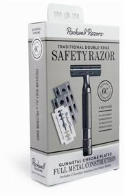 img 1 attached to ✂️ Rockwell Razors 6C T-Shape Razor: Gunmetal Chrome, 5 Replacement Blades - Superior Shaving Experience!