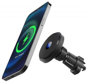 img 3 attached to Magnetic holder with wireless charging Bixton MagHolder black