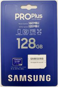 img 1 attached to Samsung microSDXC Memory Card 128 GB Class 10, V30, A2, UHS-I U3, R/W 160/120 MB/s, SD Adapter, 1 pc, blue