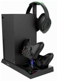 img 2 attached to Stand for vertical installation of the console cooling charging station for 2 gamepads disc holder 2 batteries 1600 mAh iPega (PG-XBX013) (Xbox Series X) for Microsoft Xbox Series X/S