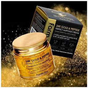 img 3 attached to Farmstay 24K Gold & Peptide Perfect Ampoule Cream ампульный крем для лица с золотом и пептидами, 80 мл