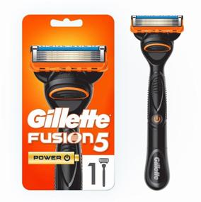 img 2 attached to Gillette Fusion5 Power Mens Razor, 1 cassette, with 5 blades, with friction-reducing blades, with soothing microimpulses