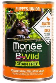 img 3 attached to Wet food for puppies Monge BWILD Feed the Instinct, duck, with pumpkin, with zucchini 1 pack. x 24 pcs. x 400 g