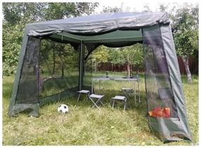 img 4 attached to Gazebo tent LANYU 1628D, 320x320x245 for recreation made of metal steel frame reinforced mosquito net