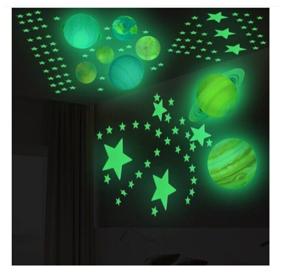 img 1 attached to A set of glow-in-the-dark decorative/interior stickers, 101 stars and 8 planets of the solar system