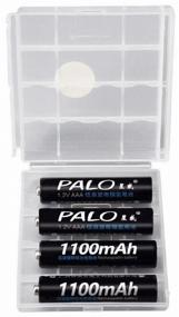 img 2 attached to Аккумуляторные батарейки типа ААА Palo 1100 mAh, 1,2 V 4 шт ( Мизинчиковые ) Ni-MH Кейс