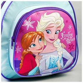 img 1 attached to Рюкзак детский для девочки Disney Холодное сердце "Frozen heart", дошкольный, размер 26,5 х 23,5 см