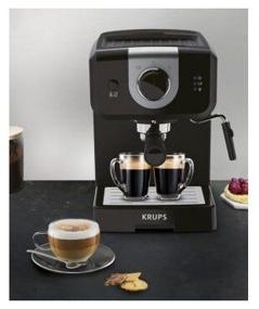 img 1 attached to ☕ Krups XP3208 Opio Carob Coffee Maker in Sleek Black - Elevate Your Coffee Experience!