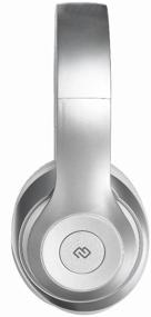 img 4 attached to DIGMA BT-14 Wireless Headphones in Sleek Matt Silver – Uninterrupted Sound and Style