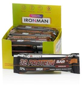 img 1 attached to Protein bar IRONMAN 32 Protein Bar, 600 g, chocolate/dark glaze