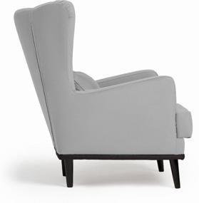img 2 attached to 🪑 Modern Light Gray Armchair-Sofa: Oscar Zara 17" - Stylish Furniture Piece for Comfy Living Rooms
