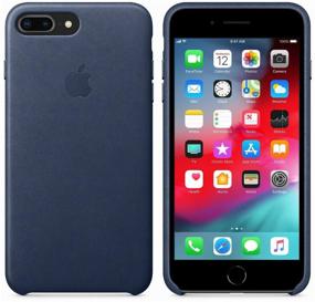 img 2 attached to Apple Leather Case for iPhone 8 Plus / 7 Plus, Midnight Blue