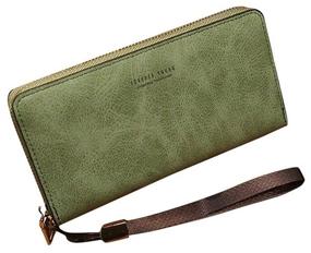 img 1 attached to Women's stylish purse, purse, wallet made of artificial leather, eco-leather, green