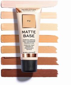 img 1 attached to REVOLUTION Matte Base Foundation, 28 ml, shade: F1