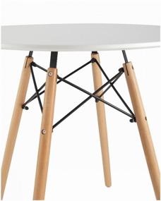 img 2 attached to 🪑 Eames DSW Stool Group: Kitchen Table Stool, 80 cm, Brown/White - Stylish and Practical!