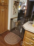 img 1 attached to Extra Wide Baby Gate For House, Easy Walk Thru Dog Gate With Auto Close Safety Pet Gates For Stairs And Doorways, Cumbor 29.5"-51.6" Includes 4 Wall Cups - Mom'S Choice Awards Winner Brown review by John Eaton