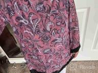 img 1 attached to Women'S Elegant 3/4 Sleeve Tunic Top Floral Blouse Mesh Layered Shirt review by Alexander Craner