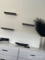 img 1 attached to Transform Your Space With AHDECOR'S Wall-Mounted Black Floating Shelves - Ideal For Home And Office, Set Of 3 review by Melanie Trunnell