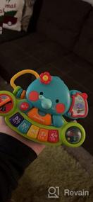 img 6 attached to Zooawa Light Up Baby Piano Toy: идеальный музыкальный подарок для мальчиков и девочек в возрасте от 6 до 18 месяцев - игрушка-пианино с слоном на клавиатуре на Рождество и 1 год