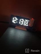 img 1 attached to OurLeeme Projection Alarm Clock, Mirror LED Digital Alarm Clock, 3 Levels Of Brightness,Hygrometer Thermometer review by Kevin Hutchison