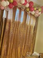 img 1 attached to Double Pack Rose Gold Sequin Backdrop Curtains - Sparkling Décor For Special Occasions! review by Jeff Pettis