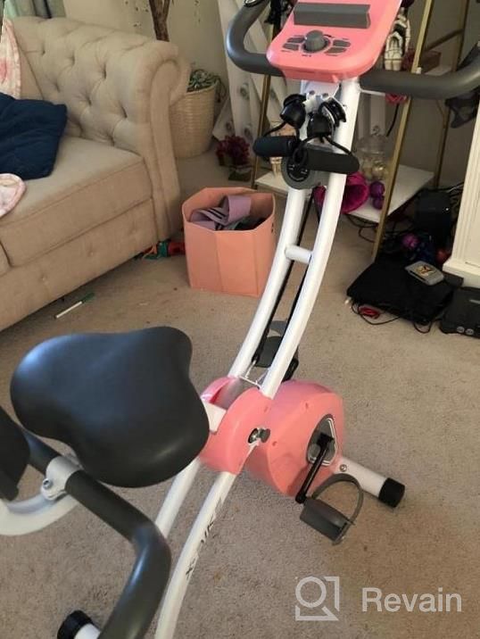 img 1 attached to Murtisol Foldable Exercise Bike - Magnetic Resistance Control, Twister Plate, Arm Resistance Bands, Extra Large & Adjustable Seat And Heart Monitor For Home Workouts In Three Colors review by David Ross