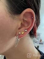 img 1 attached to 💎 Tassel Chain Huggie Hoop Earrings - Stylish & Trendy Double Chain Dangle Earrings for Women, Teen Girls, and Cartilage Piercings review by Heather Gonzales