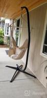 img 1 attached to Zupapa Hanging Hammock Chair C-Stand Only For Air Porch Swing Chair, Heavy Duty 350Lbs Capacity Come With Rug, Pegs And Hook, Outdoor/Indoor review by Matt Pavelko
