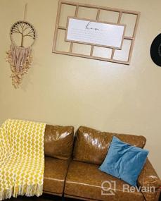 img 5 attached to Vonanda Faux Leather Sofa Couch LoveSeat: 74-дюймовый стиль середины века, мягкие подлокотники, современный дизайн с мягкой обивкой для небольших помещений и компактных квартир - карамельный цвет