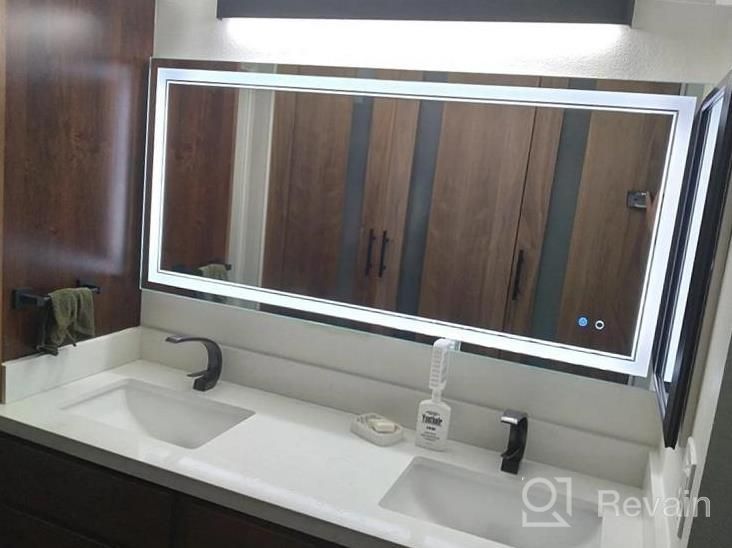 img 1 attached to 40 X 24 Inch LED Bathroom Vanity Mirror With Lights, Anti-Fog Dimmable Memory Brightness & CRI 90+ - Keonjinn review by Melissa Brewer