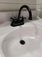 img 1 attached to Upgrade Your Bathroom With UFaucet'S Elegant Black 2-Handle Centerset Sink Faucet: Easy To Install And Made With Stainless Steel review by Cory Miles
