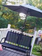 img 1 attached to 🌞 Brown SUNLAX LED Solar Powered Lights Rectangle Patio Umbrella - 6.5x10ft Market Table Umbrella review by John Blanco