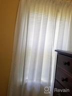 img 1 attached to Linen Look Semi Sheer Curtains 96 Inches Long For Living Room, Melodieux White Bedroom Rod Pocket Voile Drapes, 52X96 Inch (2 Panels) review by Michael Daniels