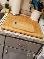 img 1 attached to Upgrade Your Kitchen With BambooMN Universal Premium Pull Out Cutting Board - Perfect Fit For Standard Slots, Heavy Duty With Juice Groove - 20" X 14" X 0.75" - 1 Piece review by Ashley Long